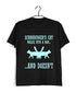 Nerd Science Physics Schrodinger's Cat Walks Into a Bar Custom Printed Graphic Design T-Shirt for Men